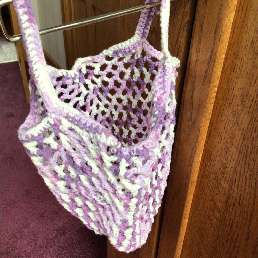 Hand crocheted bag never used.